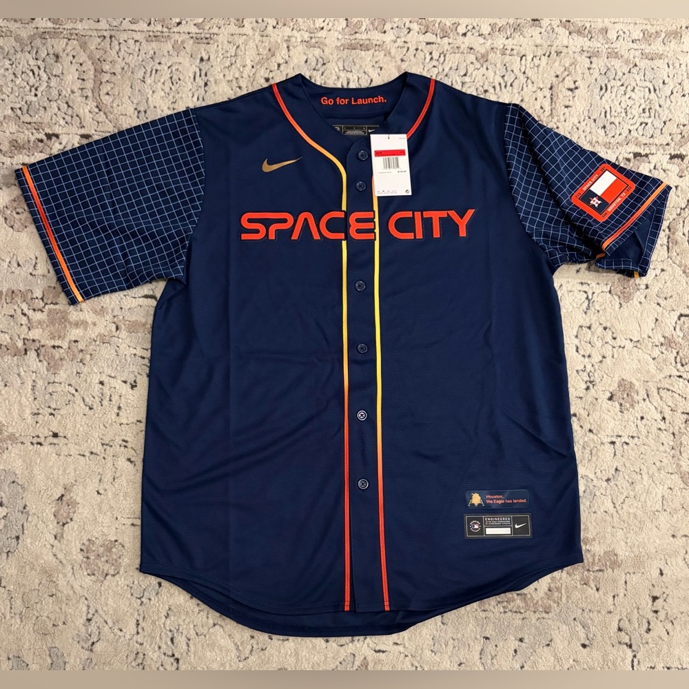 Nike Authentic Houston Astros City Connect Jersey Baseball MLB Space Men’s Sz: L